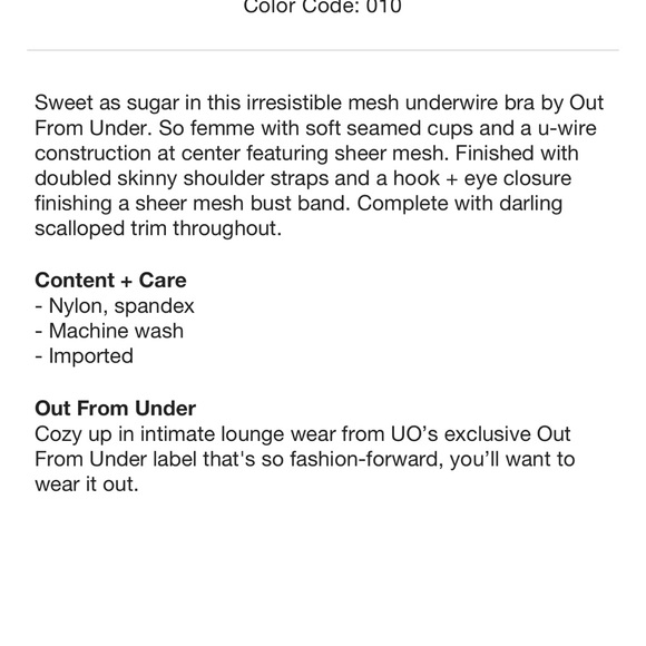 Out From Under Be Mine Sheer Applique Underwire Bra - Picture 6 of 12